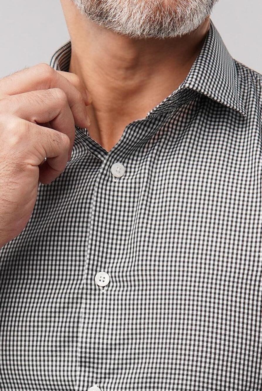 UNTUCKit Ripasso Performance Shirt Wrinkle-Free Men XL Slim fit Brown Mini check